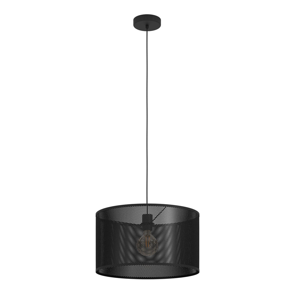 manby-1lt-mesh-metal-drum-shade-pendant-light-black-roundabout-lighting