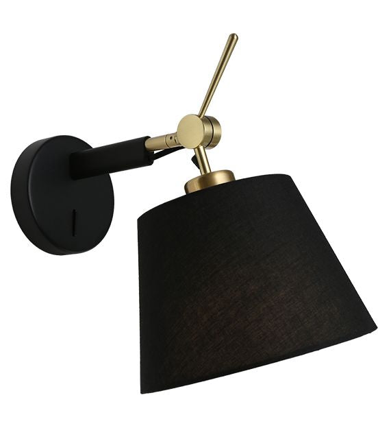 Black and gold swing deals arm sconce