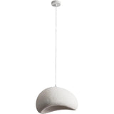 Cardinal 1 Light Polymer Resin Wabi Sabi E27 Pendant White