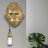 Animal Head DIY Wall Light Gold