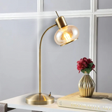 Marbell Adjustable Reading Lamp with Glass Shade