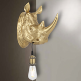 Animal Head DIY Wall Light Gold