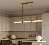 Bower Modern Alabaster Stone Pendant Light Brass