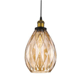 Evelyn 1 Light Patterned Glass Pendant Light