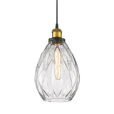 Evelyn 1 Light Patterned Glass Pendant Light