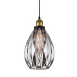 Evelyn 1 Light Patterned Glass Pendant Light