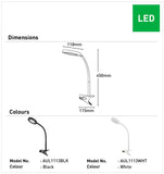 Chester LED Clip on Clamp Adjustable Reading Lamp