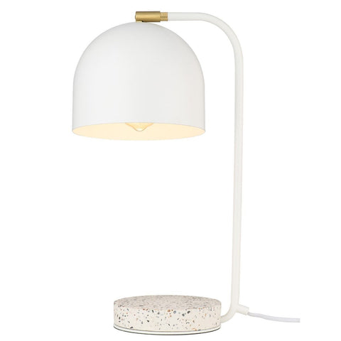 Portabella Terrazzo Metal Table Lamp White