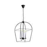 Langdon 4 Light Lantern Pendant Light Black