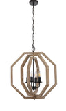 Indio 4 Light Chandelier Pendant Light Resin Wood Look