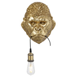 Animal Head DIY Wall Light Gold