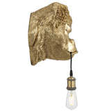 Animal Head DIY Wall Light Gold