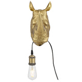 Animal Head DIY Wall Light Gold