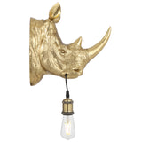 Animal Head DIY Wall Light Gold