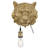 Animal Head DIY Wall Light Gold