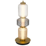 Torso LED Lamp with Glass Patterned Shades