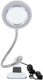 Magnifying Clamp Lamp with Flexible Gooseneck and USB Plug