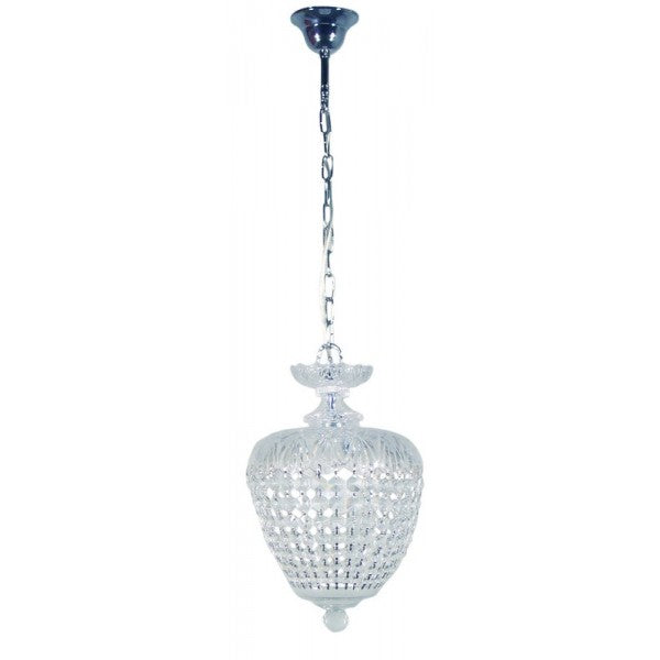 Crystal store basket chandelier