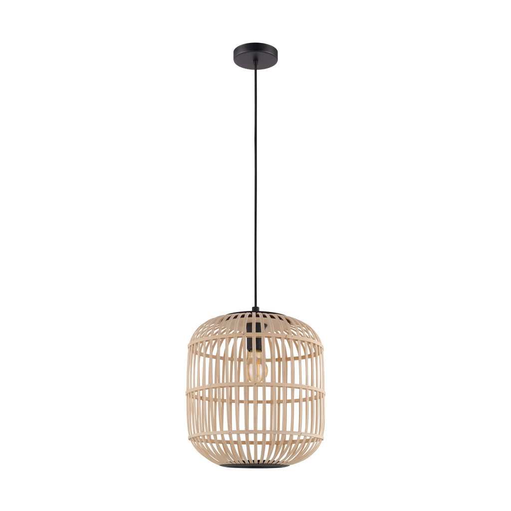 Bordesley Rattan Woven Wood Pendant Light – Roundabout Lighting